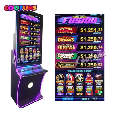 Máquina con jackpot Multi 5 en 1 Fusion 1, juego de habilidad, máquina tragamonedas vertical para la venta